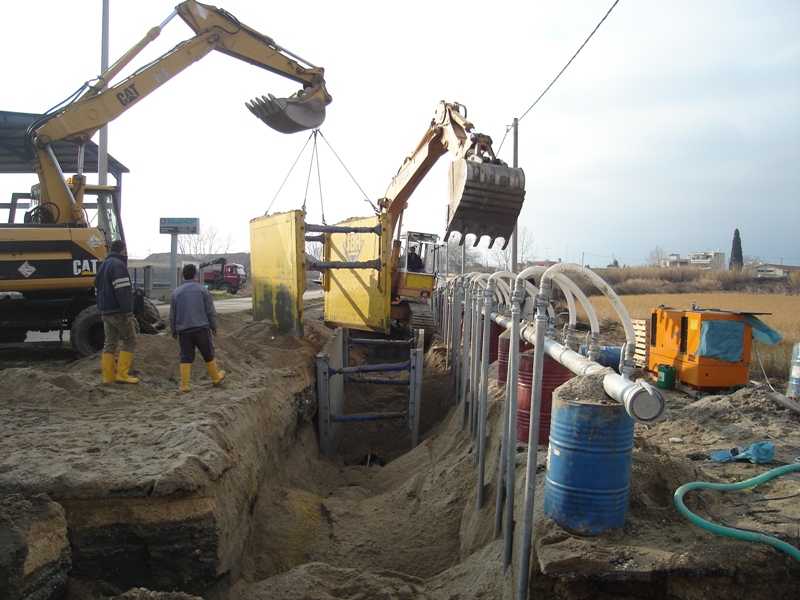 Επέκταση δικτύου αποχέτευσης ακαθάρτων Δ.Δ. Χρυσούπολης 